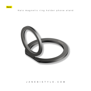 حلقه فلزی مغناطیسی آیفون بیسوس Baseus Halo magnetic ring holder phone stand SUCH000013