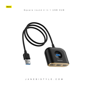 هاب یو اس بی بیسوس Baseus Square round 4 in 1 USB HUB Adapter