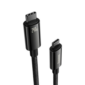 USB C - USB C cable 480Mb/s 240W 1m Baseus Tungsten Gold CAWJ040101