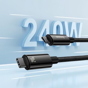USB C - USB C cable 480Mb/s 240W 1m Baseus Tungsten Gold CAWJ040101