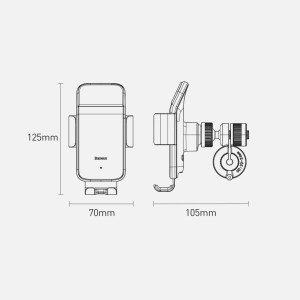 هولدر دوچرخه و موتور سیکلت هوشمند پنل خورشیدی بیسوس Baseus Smart Solar Power Wireless Holder SUZG010001