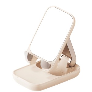 Adjustable phone stand with mirror Baseus Seashell Series - purple