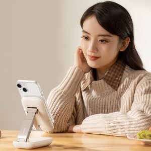 Adjustable phone stand with mirror Baseus Seashell Series - purple