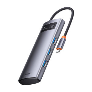 Baseus Metal Gleam Series 4 in 1 HUB docking station USB Type C - 4 x USB 3.2 Gen. 1 (WKWG070013)