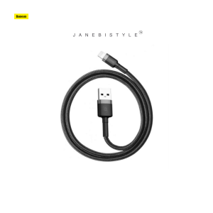 کابل شارژ و دیتا لایتنینگ 1 متر بیسوس Baseus Cafule USB to Lightning 2.4A 1M CALKLF-BG1