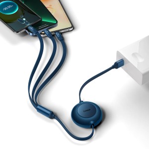 کابل سه سر 66 وات بیسوس Baseus Bright Mirror 3in1 USB to micro USB + Lightning + Type C 1.1m CAMJ010001