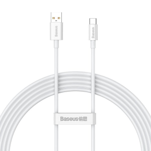 Baseus Superior Series fast charging cable USB-A - USB-C 100W 480Mb/s 2m white