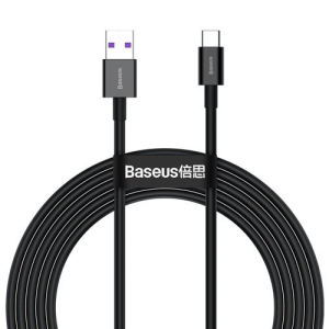 Baseus Superior cable USB - USB Type C 66 W (11 V / 6 A) Huawei SuperCharge SCP 2 m black (CATYS-A01)