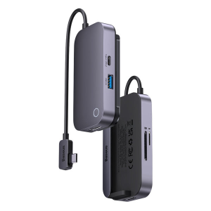 Universal USB HUB for tablet / smartphone 6in1 USB-C Baseus PadJoy - dark gray