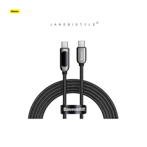 Baseus USB Type C - USB Type C cable 100W (20V / 5A) Power Delivery with display and screen power meter 2m black (CATSK-C01)