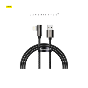 Baseus Legendary angled nylon cable USB - Lightning cable for gamers 2.4A 1m black (CALCS-01)