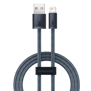 Baseus CALD000416 Dynamic Series 2.4A USB to 8 Pin Fast Charging Data Cable, Cable Length:1m(Dark Grey Blue)