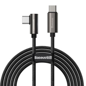 Baseus CACS000703 Legend Series 100W USB-C / Type-C to USB-C / Type-C Elbow Fast Charging Data Cable, Cable Length: 2m(Blue)