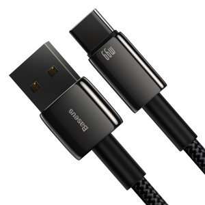 Baseus CATWJ-C01 2m USB to USB-C / Type-C Fast Charging Data Cable 66W(Black)