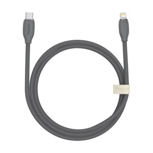 Baseus CAGD020101 Jelly Series 20W USB-C / Type-C to 8 Pin Liquid Silicone Fast Charging Data Cable, Cable Length:2m(Black)
