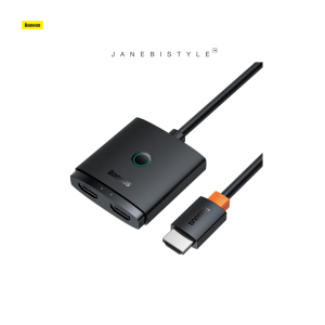 Baseus AirJoy 2in1 4K 60Hz bi-directional HDMI adapter with built-in 1m cable - black