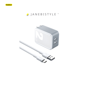 شارژر دیواری 2 پورت USB همراه با کابل تایپ سی بیسوس Baseus 2.1A Dual USB Travel Charger Kit with Type C Cable