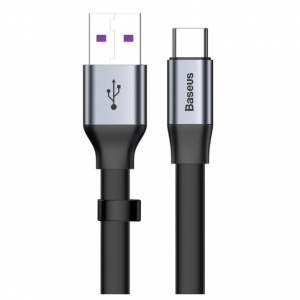 Baseus Simple flat cable USB cable / USB Type C SuperCharge 5A 40W Quick Charge 3.0 QC 3.0 23cm gray