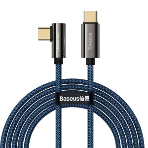 Baseus CATCS-A01 Legend Series 100W USB-C / Type-C to USB-C / Type-C Elbow Fast Charging Data Cable, Cable Length: 2m