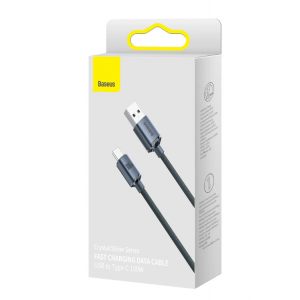 Baseus Crystal Shine Series cable USB cable for fast charging and data transfer USB Type A - USB Type C 100W 2m black