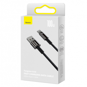 Baseus Tungsten Gold cable USB-A - USB-C 480Mb/s 100W 2m black