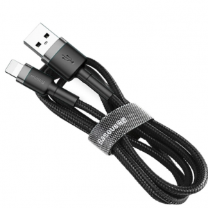 Baseus Cafule USB-A / Lightning 2.4A QC 3.0 cable 1 m - black-gray