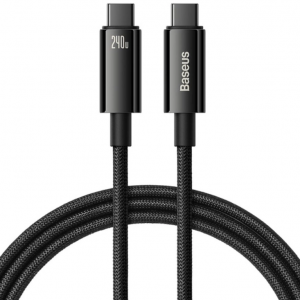 Cable USB C - USB C 480Mb/s 240W 3m Baseus Tungsten Gold CAWJ040101 - black