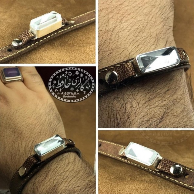 دستبند دُر نجف شیک و اسپورت با تراشی خاص +گنجینه پنج حرز شریف