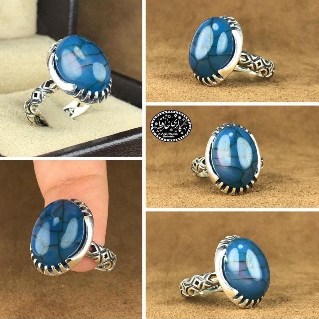 انگشتر مردانه با نگین درآگون