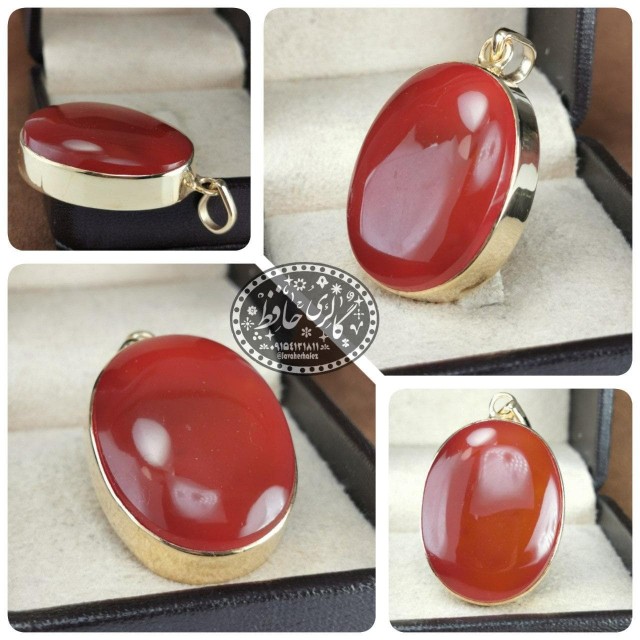 مدال عقیق سرخ خراسانی همراه گنجینه پنج حرز شریف