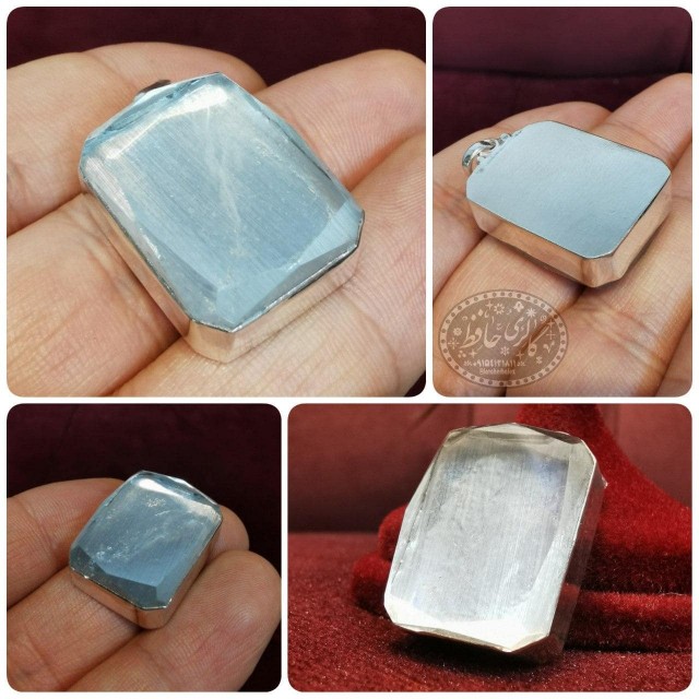 مدال در نجف اصل با تراش الماس دور نگین +گنجینه پنج حرز شریف