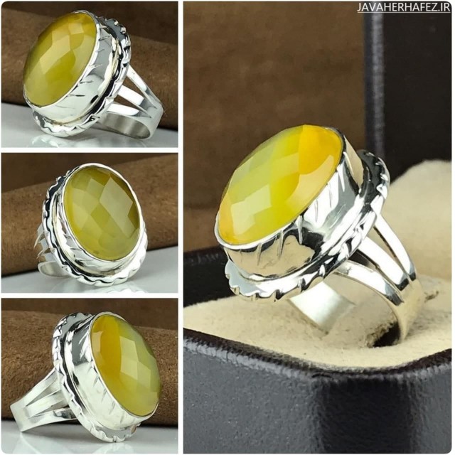 انگشتر عقیق خراسانی رکاب نقره همراه گنجینه پنج حرز شریف