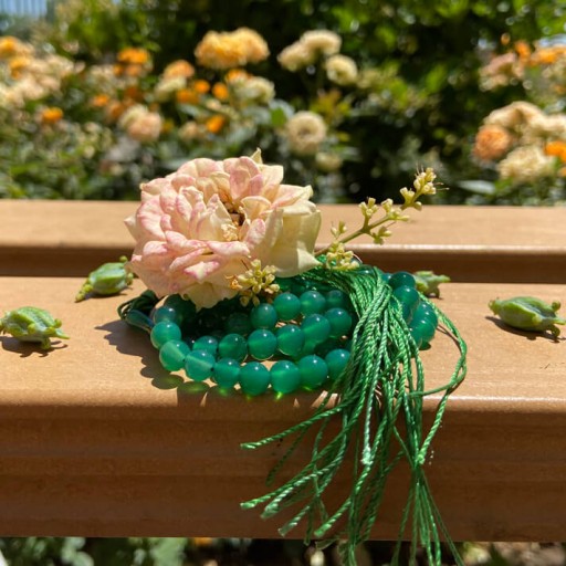 تسبیح عقیق سبز معدنی 101 دانه