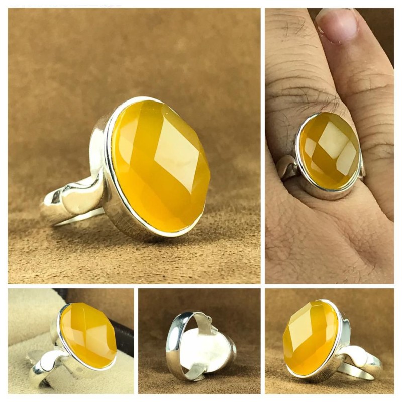 انگشتر عقیق خراسانی رکاب نقره همراه گنجینه پنج حرز شریف