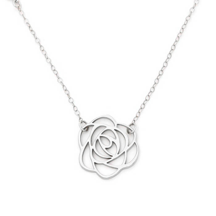 گردنبند طرح گل رز