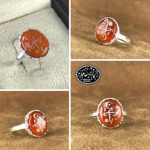 انگشتر عقیق یمنی با حکاکی یا حسین