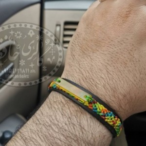 دستبند بسیار شیک و اسپورت با نگین عقیق معدنی