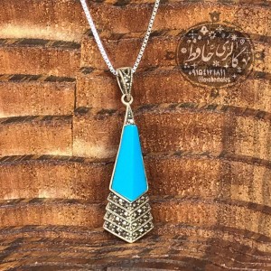 مدال زیبای طرح فیروزه رکاب مارکازیت تمام نقره