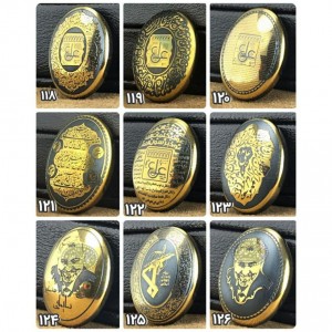 نگین های حدید بیضی با ذکر اول جمعه ماه رمضان کد 118 تا 126