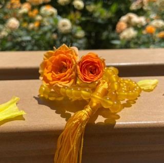 تسبیح جید زرد 101 دانه