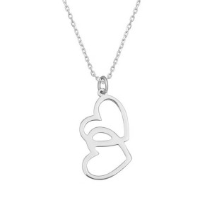 گردنبند طرح دو قلب