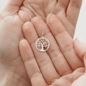 گردنبند نقره طرح درخت