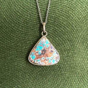 گردنبند نقره با سنگ فیروزه نیشابور