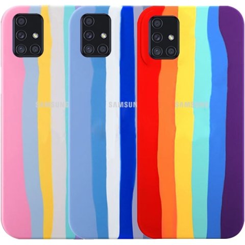 قاب سیلیکونی گوشی سامسونگ Samsung Galaxy A51 مدل رنگین کمانی (ویتنامی اصل)