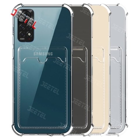 قاب شفاف کپسولی برای گوشی شیائومی Redmi Note 11 4G مدل جاکارتی محافظ لنزدار