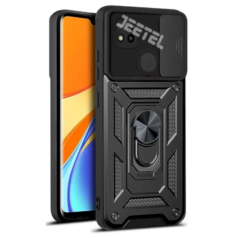 قاب کشویی بتمنی مدل آهنربایی هولدردار برای گوشی Xiaomi Redmi 9C طرح اسلاید آرمور