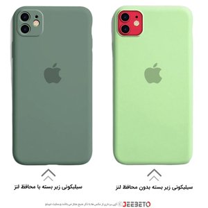 قاب IPHONE 11 سیلیکونی زیربسته محافظ لنز اورجینال برند اپل