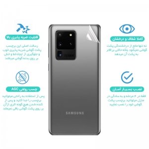 برچسب نانو پشت گوشی Samsung Galaxy A51 مدل فول کاور شفاف آنتی شوک
