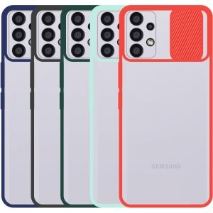 قاب محافظ مناسب برای گوشی Samsung Galaxy A32 5G مدل ماکرو شیلد محافظ لنزدار طرح پشت مات