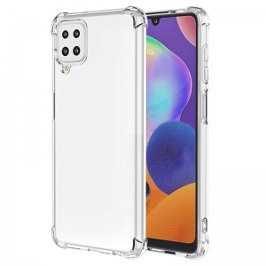 گارد محافظ ایربگ دار برای گوشی Samsung Galaxy A42 مدل دور ژله ای شفاف پشت طلق کریستالی